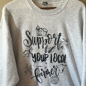Support Your Local Farmer Crewneck Sweatshirt